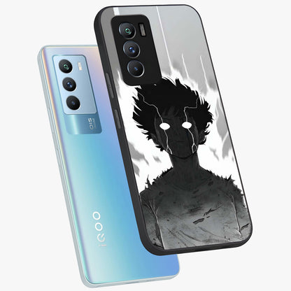Awakened Inner Rage Glass Case displayed in angled mockup highlighting powerful graphic design and bold artistic theme.