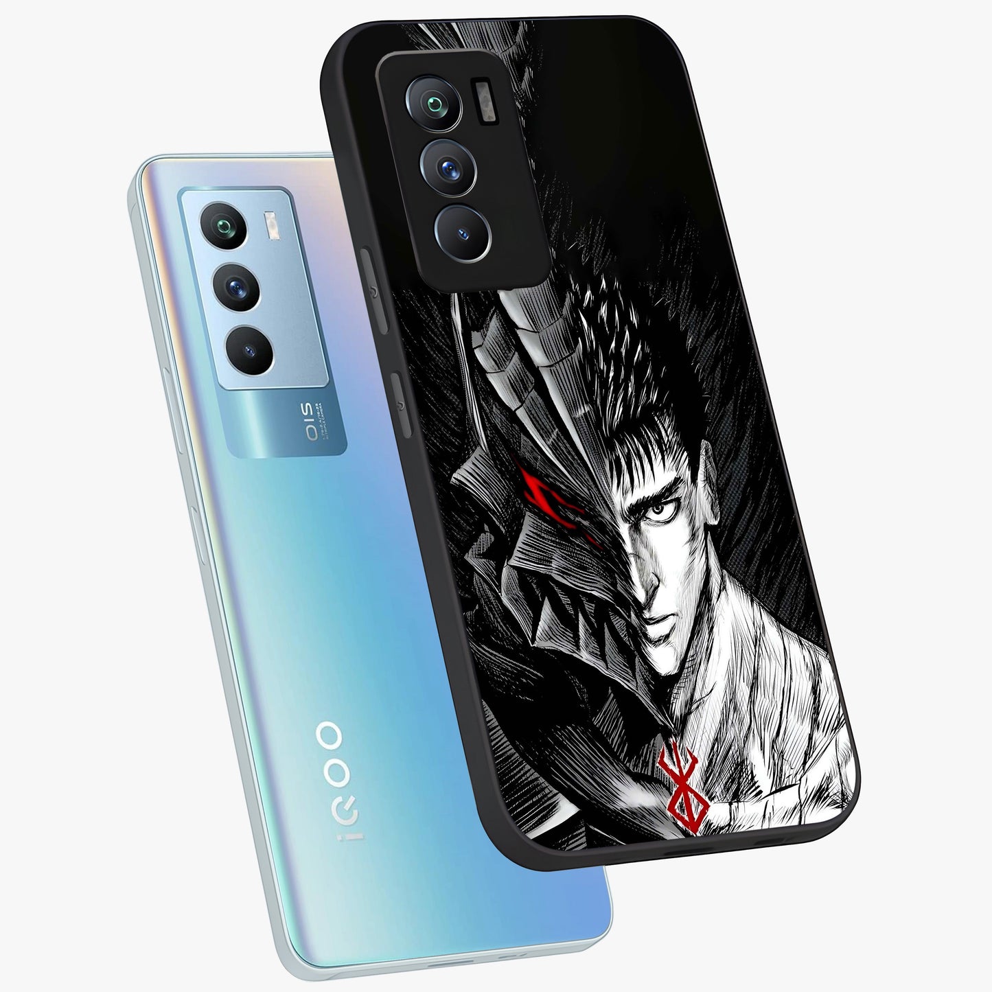 Berserker Blood Oath Glass Case displayed in angled mockup highlighting dark fantasy graphic design and powerful theme.