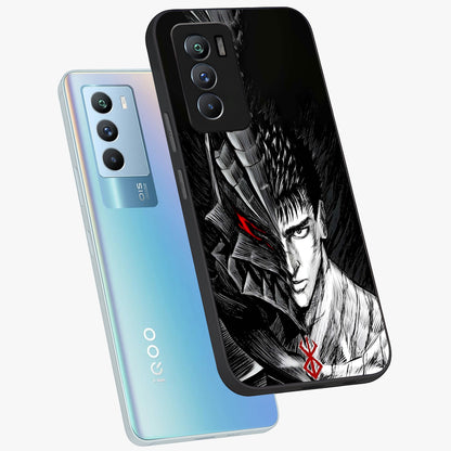 Berserker Blood Oath Glass Case displayed in angled mockup highlighting dark fantasy graphic design and powerful theme.