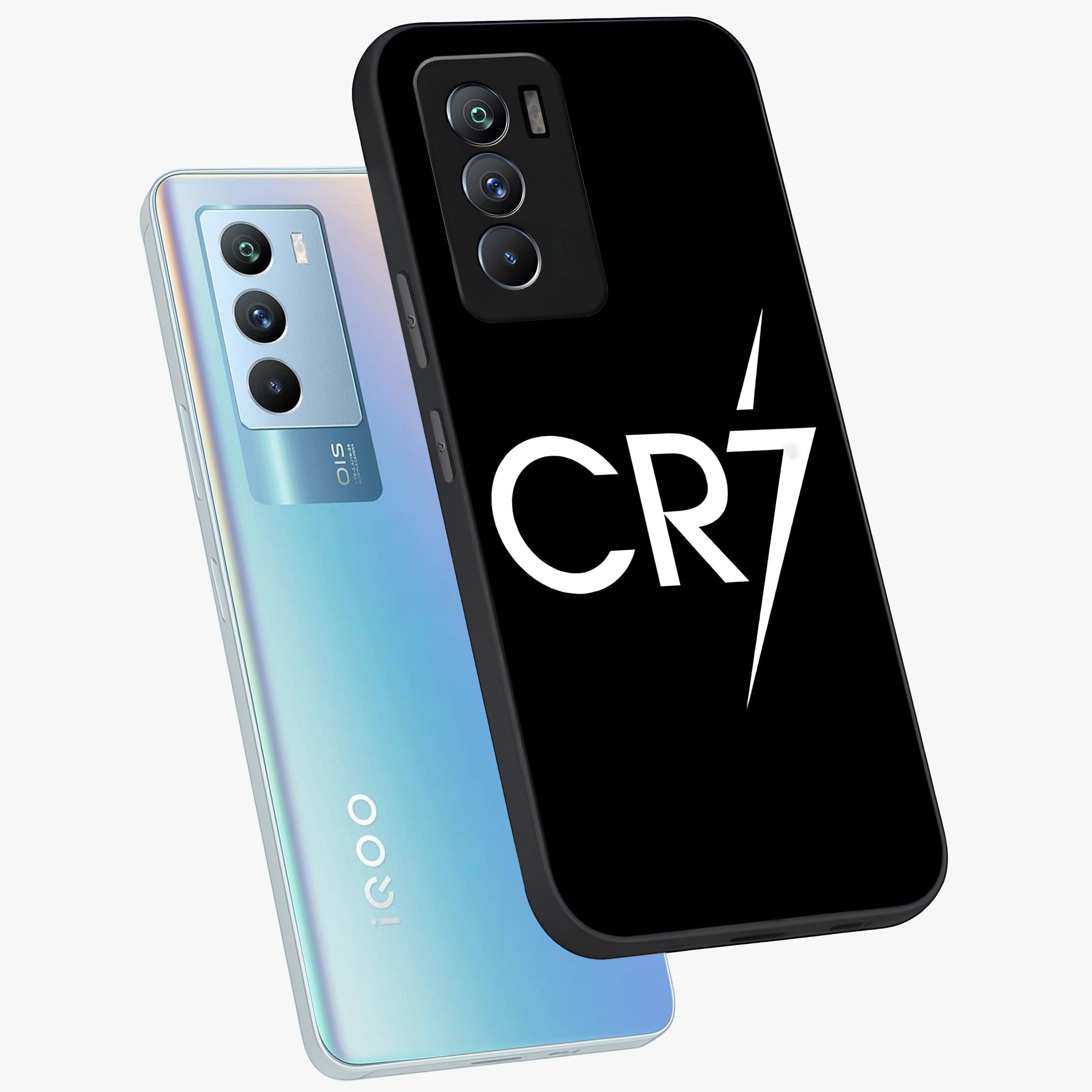 Cr7 Elite Strike Glass Case displayed in angled mockup highlighting powerful sports graphic with bold athletic theme.