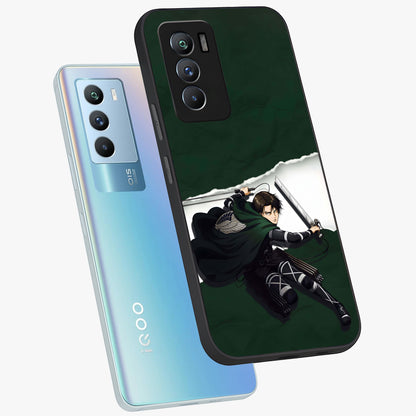 Emerald War Vanguard Glass Case displayed in angled mockup highlighting intense battle inspired design with emerald tone aesthetic.