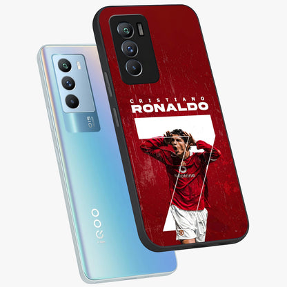 Goal Celebration Legacy Glass Case displayed in angled mockup highlighting energetic sports celebration design with bold athletic theme.