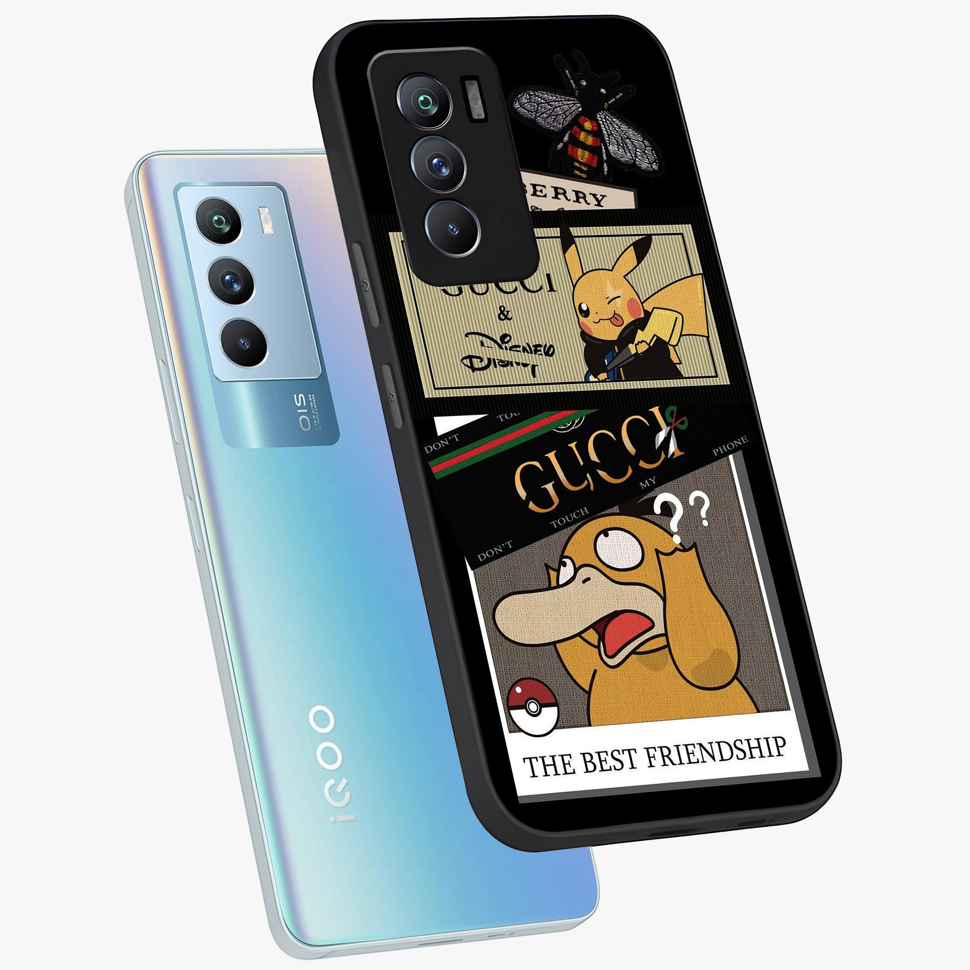 Gucci Play Mashup Glass Case displayed in angled mockup highlighting stylish fashion mashup design with bold aesthetic.