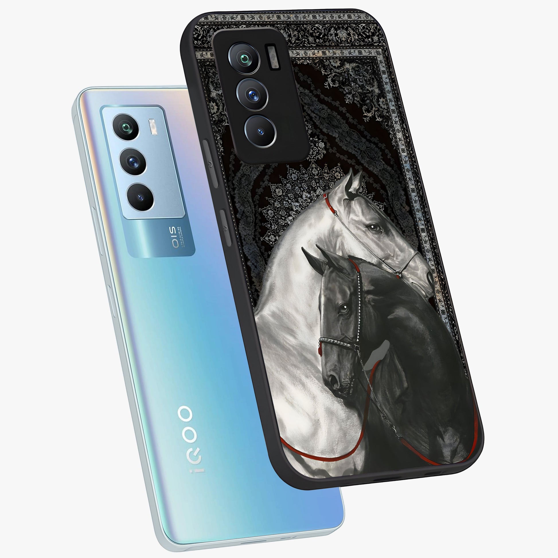 Majestic Ride Legacy Glass Case displayed in angled mockup highlighting sleek vehicle design with bold racing aesthetic.