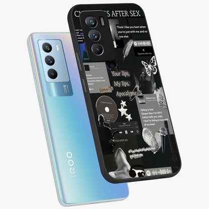 Midnight Love Echo Glass Case displayed in angled mockup highlighting elegant love inspired design with deep aesthetic style.