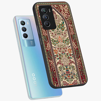 Persian Inspired Glass Case displayed in angled mockup highlighting intricate traditional design with elegant cultural aesthetic.