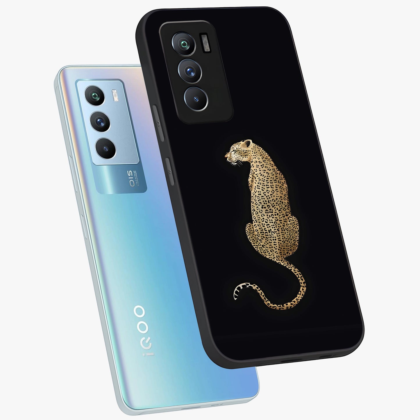 Regal Leopard Glass Case displayed in angled mockup highlighting powerful animal illustration with stylish wild aesthetic.
