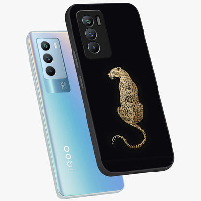 Regal Leopard Glass Case displayed in angled mockup highlighting powerful animal illustration with stylish wild aesthetic.