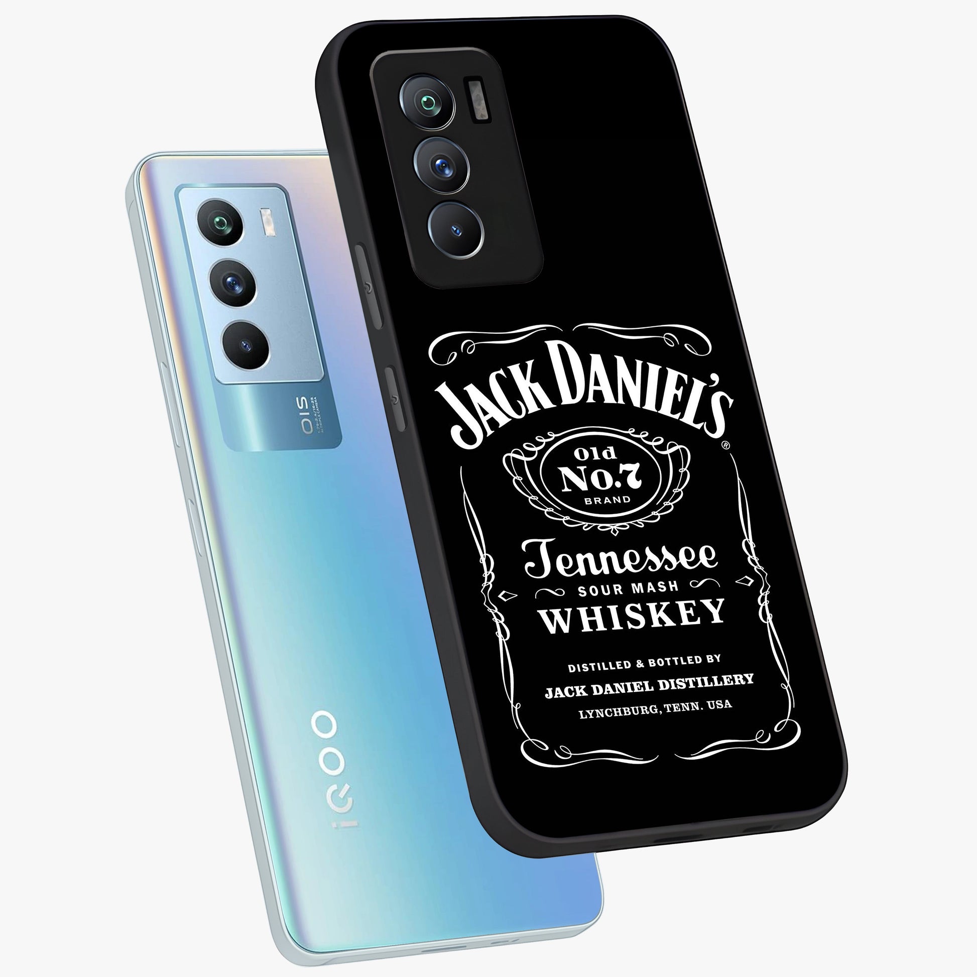 Vintage Whiskey Heritage Glass Case displayed in angled mockup highlighting retro beverage themed design with heritage aesthetic.