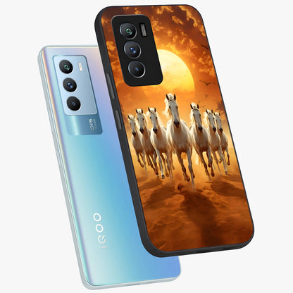 Wild Sunset Majesty Glass Case displayed in angled mockup highlighting vibrant sunset sky design with scenic aesthetic.