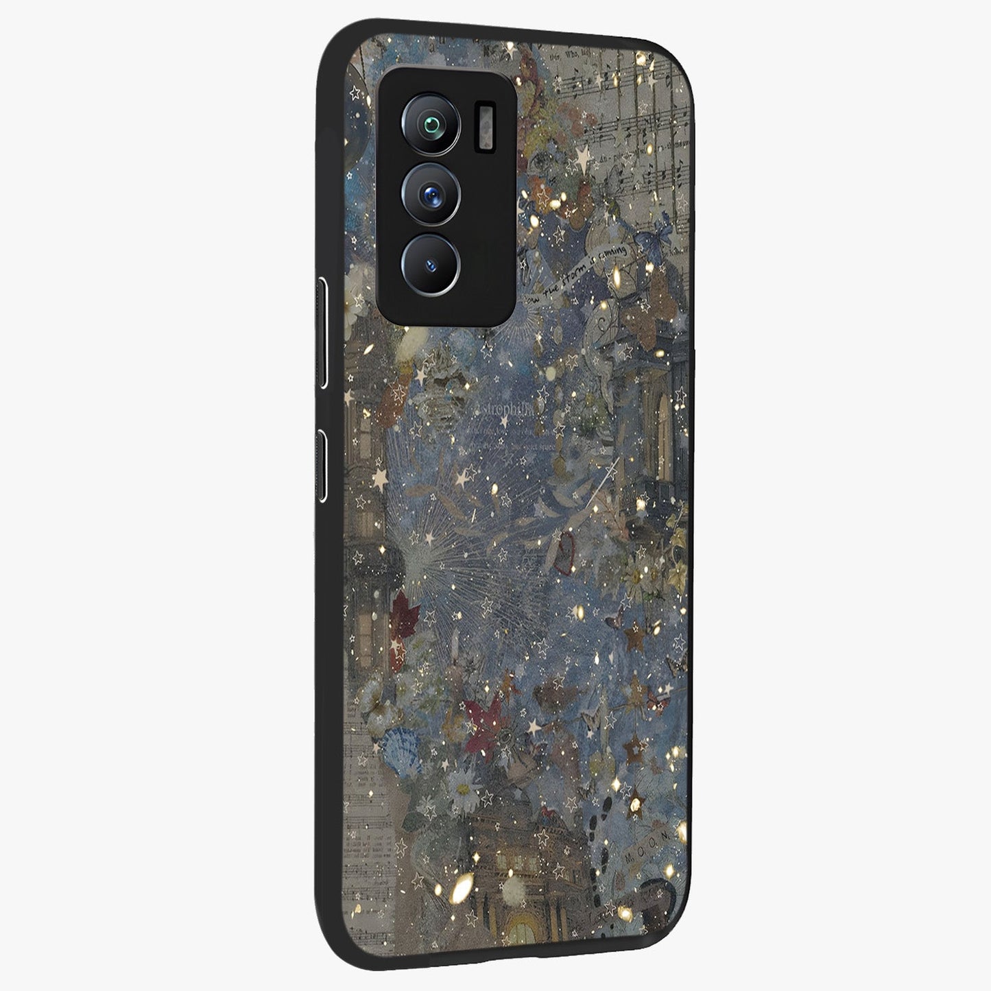 Aesthetic Astrolophia Glass Case upright view showcasing soft aesthetic theme with stylish modern look.
