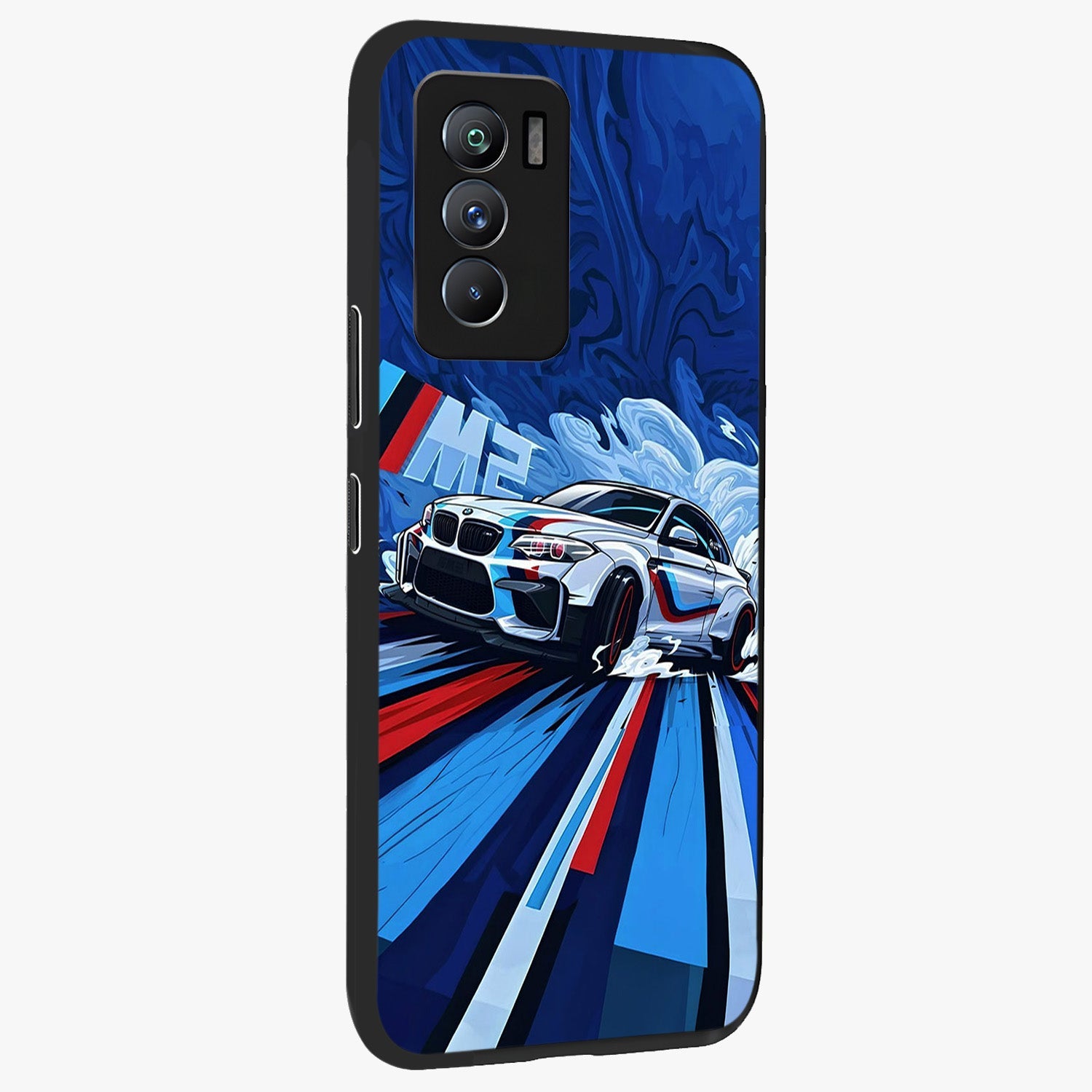Drift Power Rush Glass Case upright view showcasing high speed racing artwork with bold automotive theme.