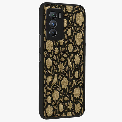 Golden Evil Eye Mandala Glass Case upright view showcasing decorative evil eye mandala artwork with spiritual aesthetic style.