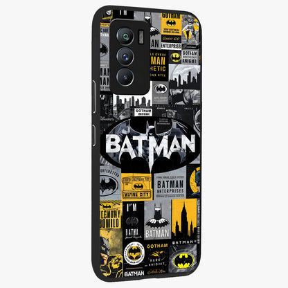 Knight Gotham Rise Glass Case upright view showcasing bold vigilante themed artwork with gothic city vibe.
