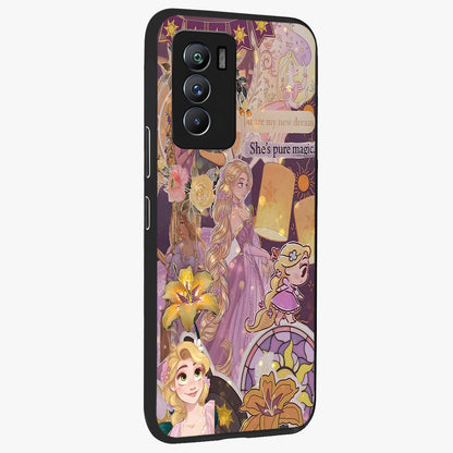 Magical Tangled Dream Glass Case upright view showcasing enchanting artistic artwork with dreamy fantasy theme.