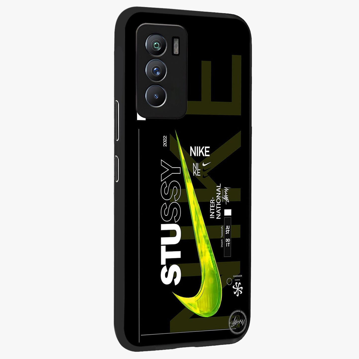 Neon Street Edition Glass Case upright view showcasing colorful neon artwork with modern street culture theme.