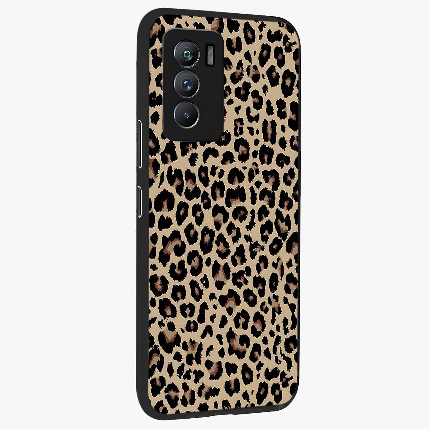 Savage Chic Pattern Glass Case upright view showcasing trendy decorative artwork with edgy fashion theme.