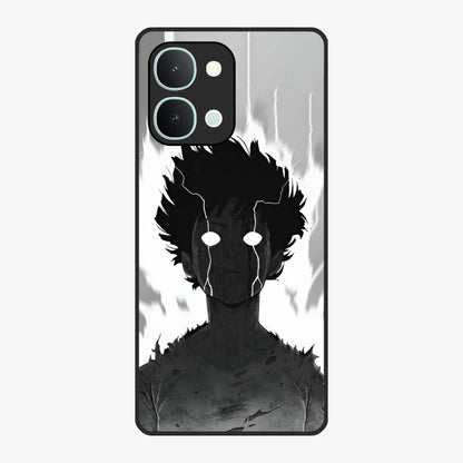 Awakened Inner Rage Glass Case showing flat back view with intense artistic artwork and glossy glass finish.
