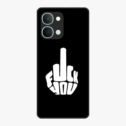 Rebel Mode On Glass Case showing flat back view with bold rebellious typography artwork and glossy glass finish.