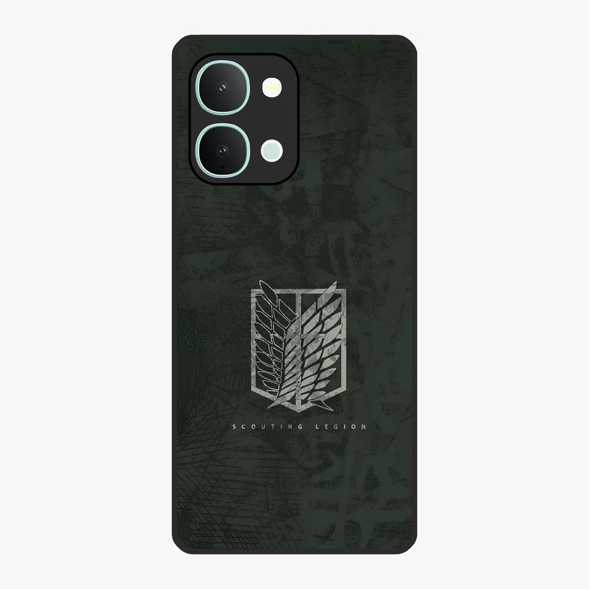 Wings Of Freedom Glass Case showing flat back view with symbolic wings artwork and glossy glass finish.