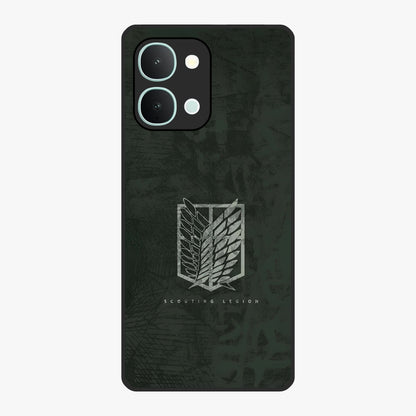 Wings Of Freedom Glass Case showing flat back view with symbolic wings artwork and glossy glass finish.