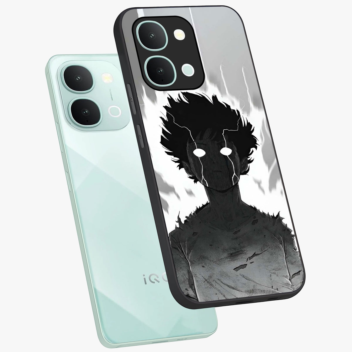 Awakened Inner Rage Glass Case displayed in angled mockup highlighting powerful graphic design and bold artistic theme.