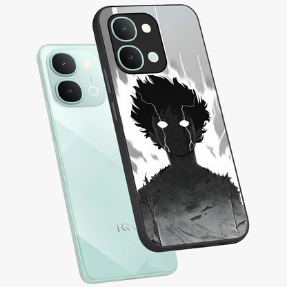 Awakened Inner Rage Glass Case displayed in angled mockup highlighting powerful graphic design and bold artistic theme.
