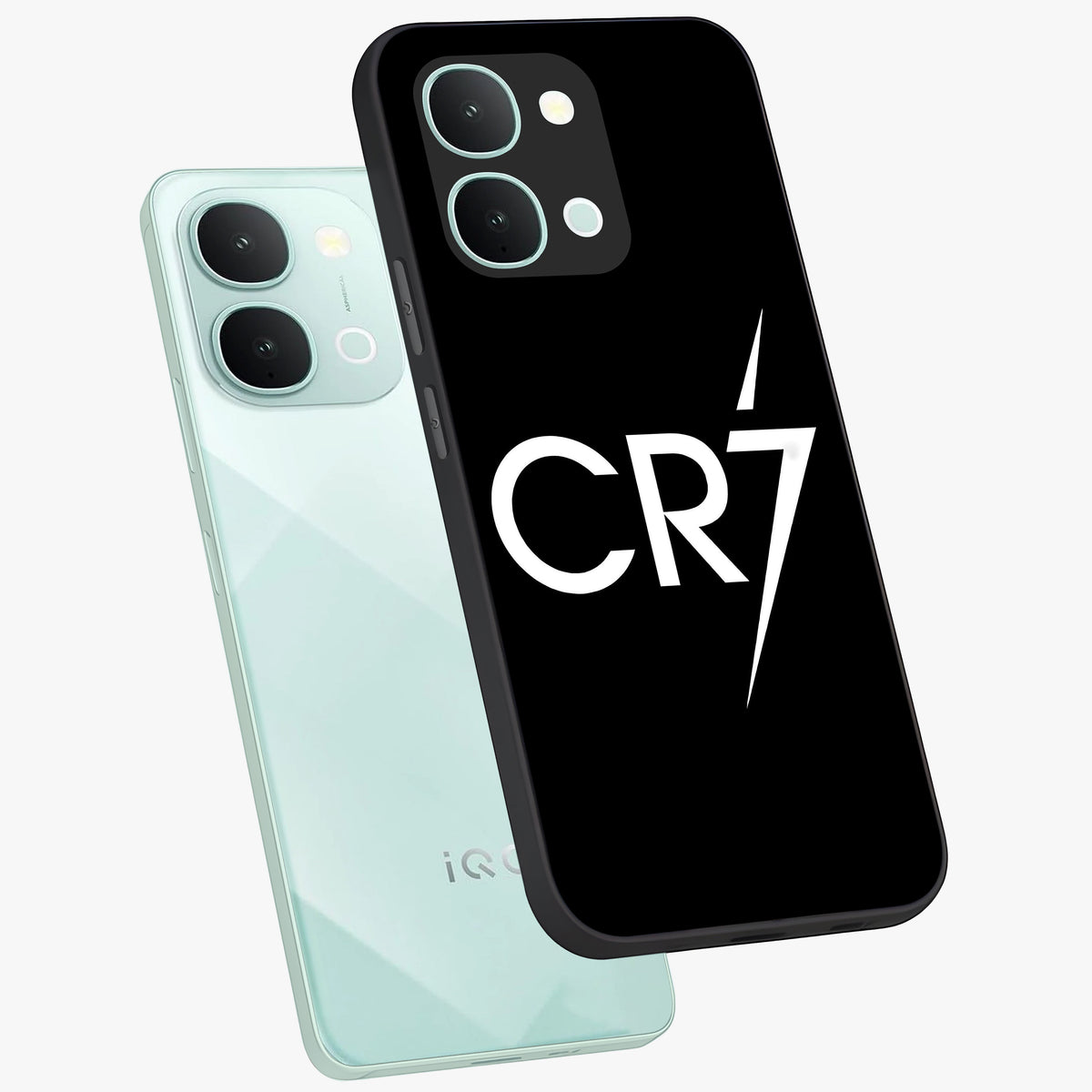 Cr7 Elite Strike Glass Case displayed in angled mockup highlighting powerful sports graphic with bold athletic theme.