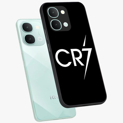 Cr7 Elite Strike Glass Case displayed in angled mockup highlighting powerful sports graphic with bold athletic theme.