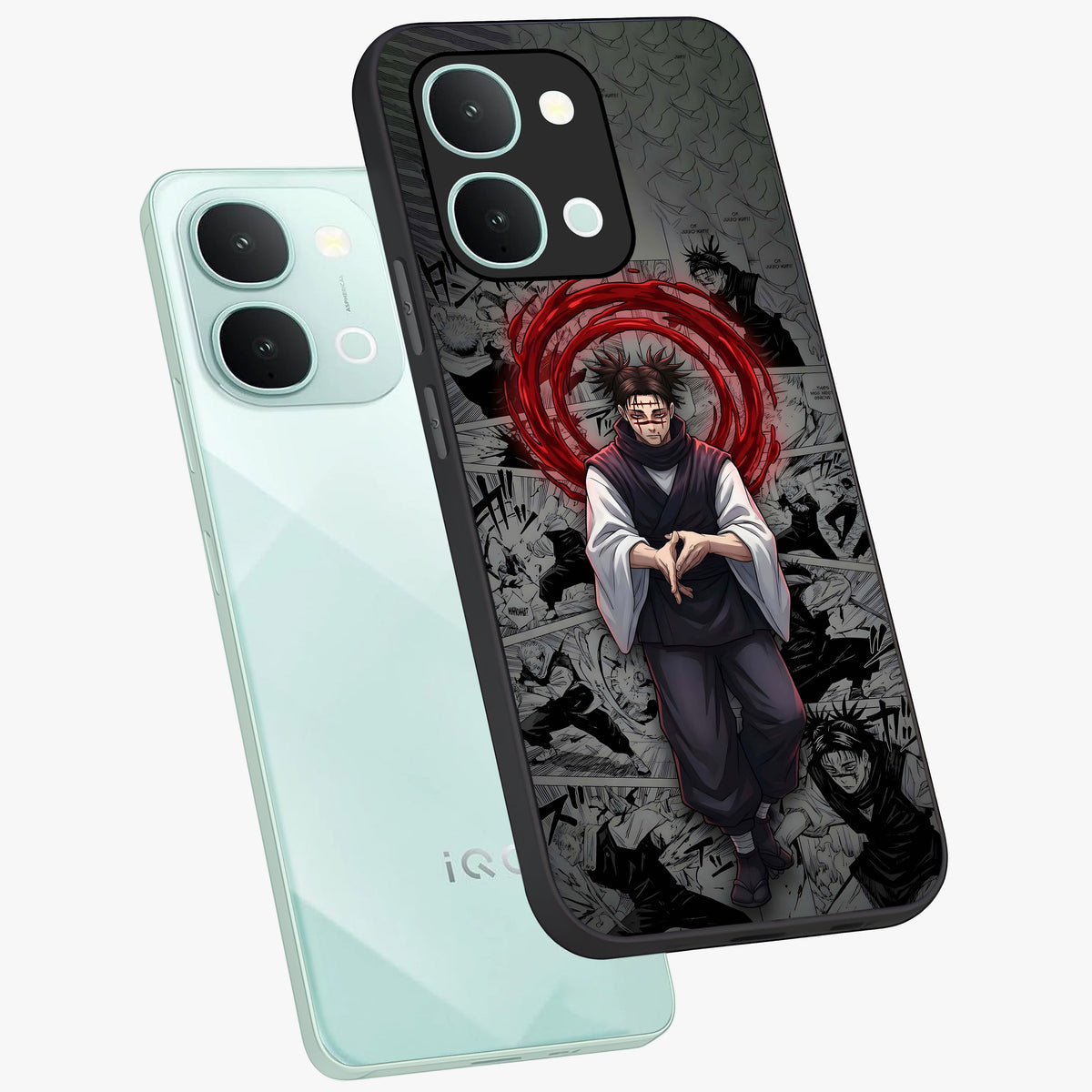 Cursed Ritual Ascension Glass Case displayed in angled mockup highlighting mystical ritual illustration with supernatural aesthetic.