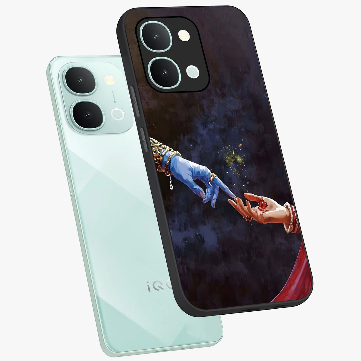 Divine Touch Eternal Glass Case displayed in angled mockup highlighting elegant divine inspired design with calm aesthetic style.