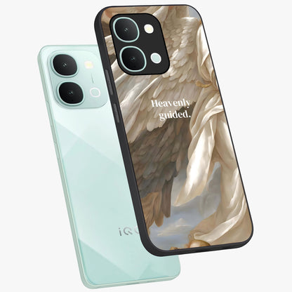 Divine Winged Grace Glass Case displayed in angled mockup highlighting graceful wing design with divine aesthetic style.