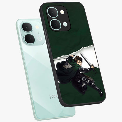 Emerald War Vanguard Glass Case displayed in angled mockup highlighting intense battle inspired design with emerald tone aesthetic.