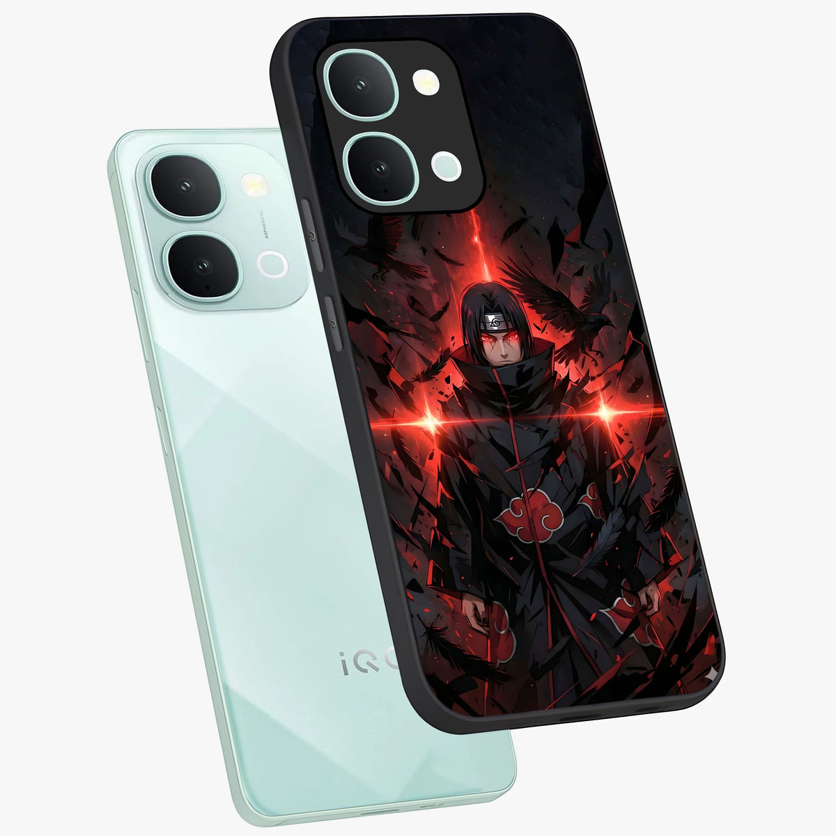 Focused Blade Discipline Glass Case displayed in angled mockup highlighting clean minimal text artwork with modern aesthetic style.