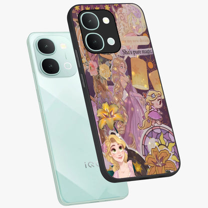 Magical Tangled Dream Glass Case displayed in angled mockup highlighting whimsical fantasy design with magical aesthetic.