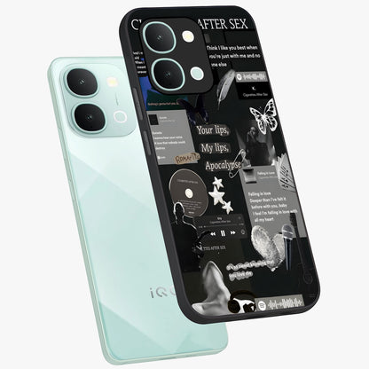 Midnight Love Echo Glass Case displayed in angled mockup highlighting elegant love inspired design with deep aesthetic style.