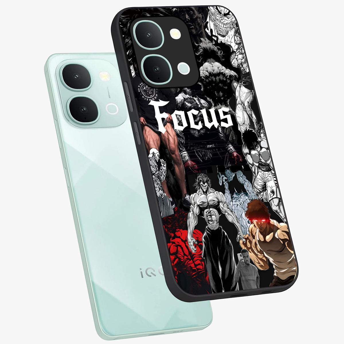 Relentless Power Focus Glass Case displayed in angled mockup highlighting bold statement design with modern aesthetic style.