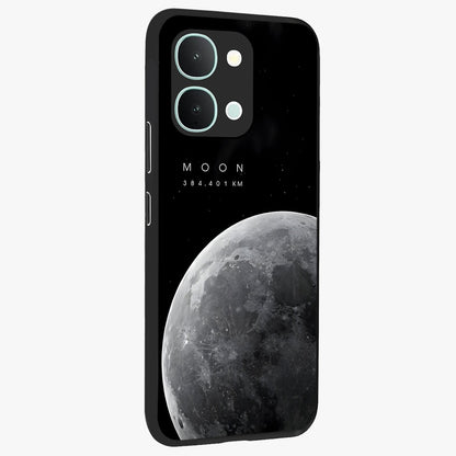 Cosmic Moon Glow Glass Case upright view showcasing luminous moon illustration with dreamy cosmic style.