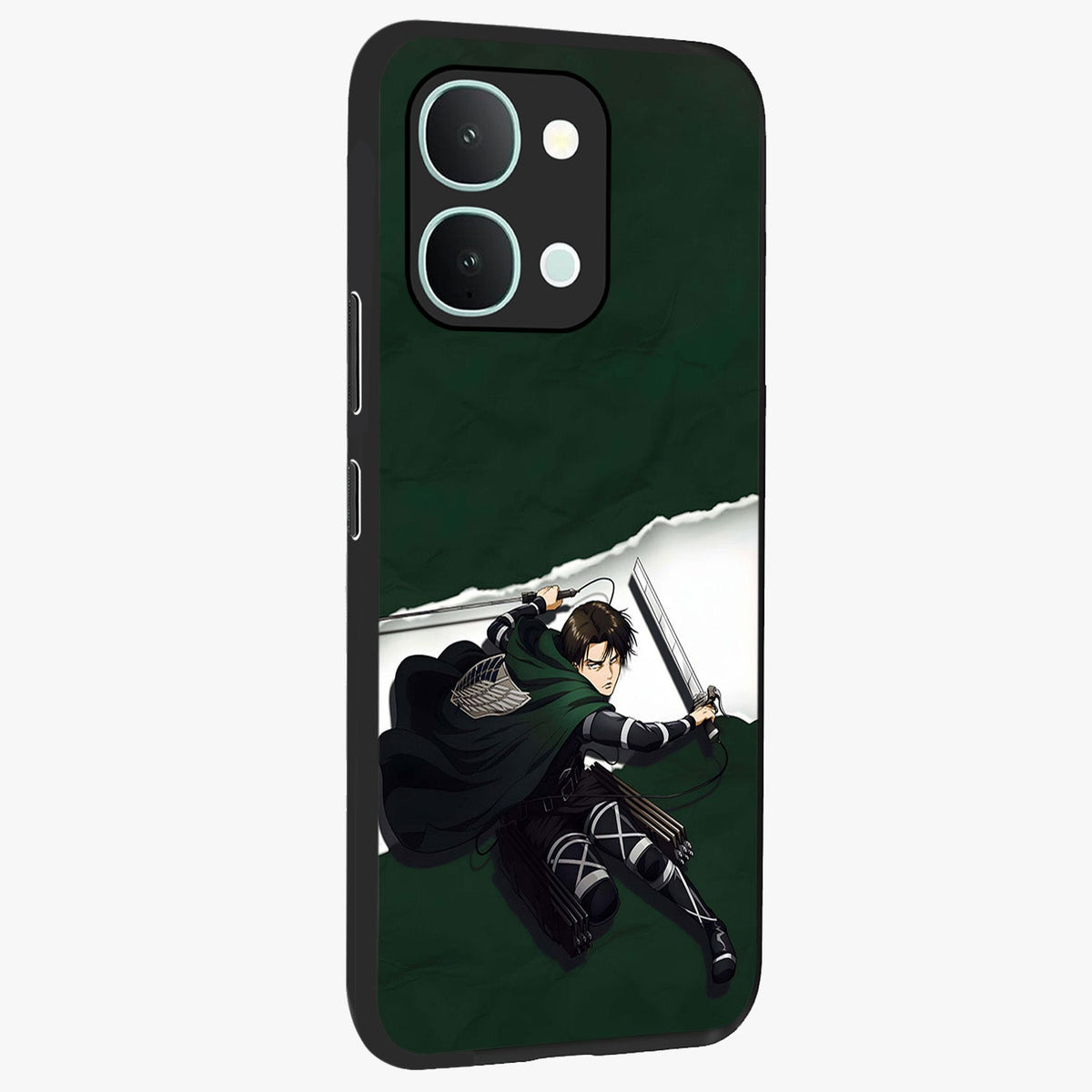 Emerald War Vanguard Glass Case upright view showcasing dramatic warrior artwork with bold fantasy theme.