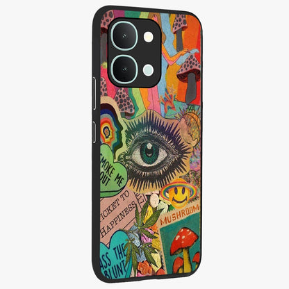 Mystic Eye Wonderland Glass Case upright view showcasing symbolic eye artwork with mysterious fantasy theme.