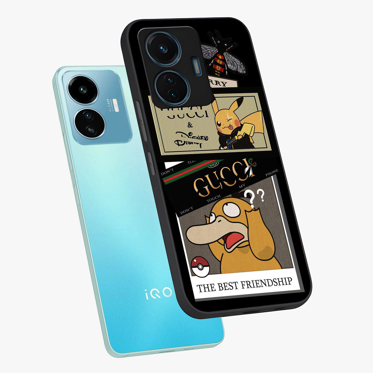 Gucci Play Mashup Glass Case displayed in angled mockup highlighting stylish fashion mashup design with bold aesthetic.