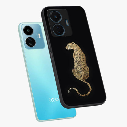 Regal Leopard Glass Case displayed in angled mockup highlighting powerful animal illustration with stylish wild aesthetic.