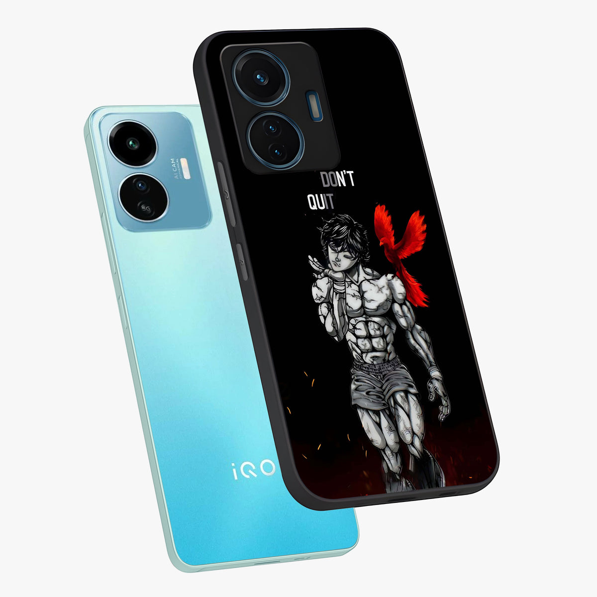 Rise Beyond Limits Glass Case displayed in angled mockup highlighting inspiring message design with modern aesthetic style.