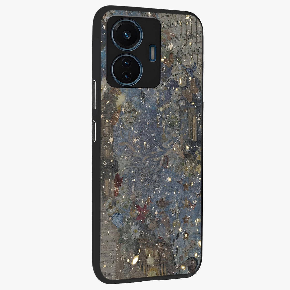 Aesthetic Astrolophia Glass Case upright view showcasing soft aesthetic theme with stylish modern look.
