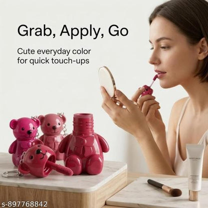 Glossy Teddy Lipstick Keyrings