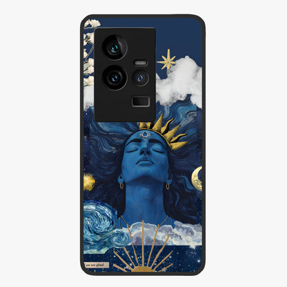 Aesthetic Lord Shiva Glass Case showing flat back view with divine Shiva artwork and glossy glass finish.