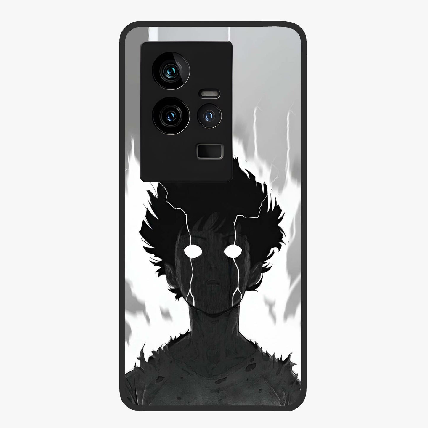 Awakened Inner Rage Glass Case showing flat back view with intense artistic artwork and glossy glass finish.