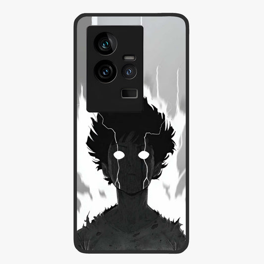 Awakened Inner Rage Glass Case showing flat back view with intense artistic artwork and glossy glass finish.