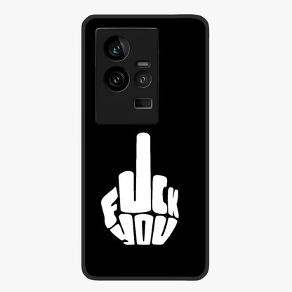 Rebel Mode On Glass Case showing flat back view with bold rebellious typography artwork and glossy glass finish.