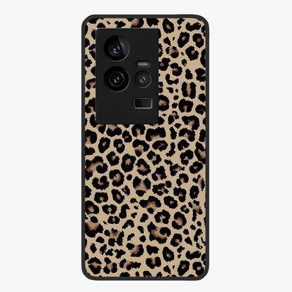 Savage Chic Pattern Glass Case showing flat back view with stylish patterned artwork and glossy glass finish.